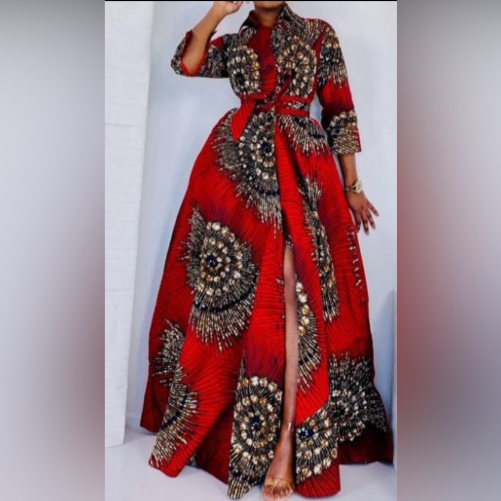 Ankara African Kimono/Maxi Dress